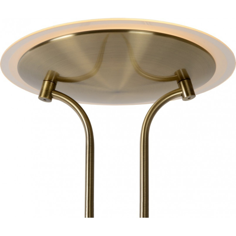 Lampa podłogowa z lampką do czytania Champion-Led Brązowa marki Lucide