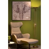Lampa podłogowa z lampką do czytania Champion-Led Brązowa marki Lucide