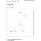 Plafon kierunkowy minimalistyczny Greg Led Biały marki Lucide