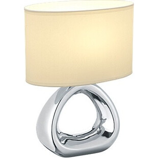 Lampa stołowa nowoczesna z abażurem Gizeh Biały/Srebrny marki Reality