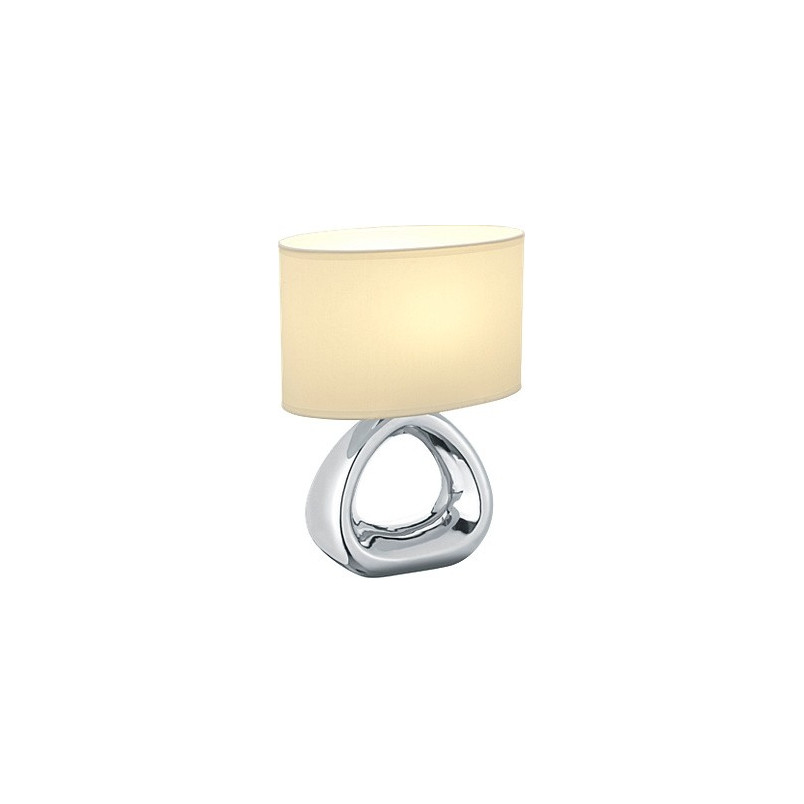 Lampa stołowa nowoczesna z abażurem Gizeh Biały/Srebrny marki Reality