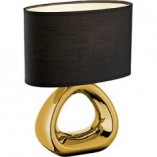 Lampa stołowa glamour z abażurem Gizeh Czarny/Złoty marki Reality