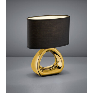 Lampa stołowa glamour z abażurem Gizeh Czarny/Złoty marki Reality