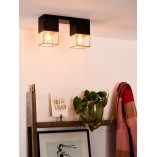 Plafon sufitowy loft Rixt II Czarny/Złoty marki Lucide