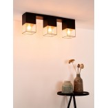 Plafon sufitowy loft Rixt III Czarny/Złoty marki Lucide