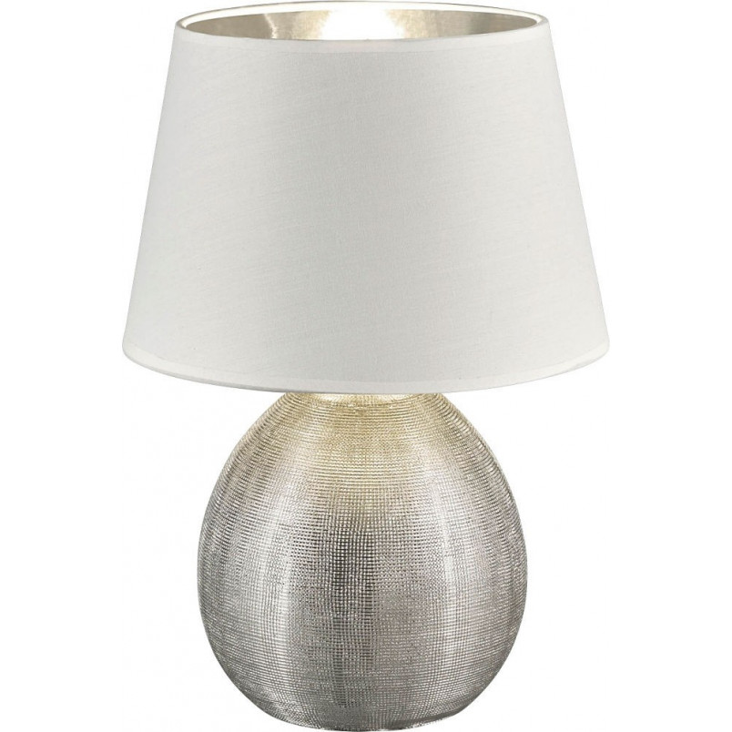 Lampa ceramiczna nowoczesna Luxor 24 Biały/Srebrny marki Reality