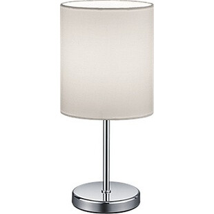 Lampa stołowa nocna z abażurem Jerry Biały/Chrom marki Reality