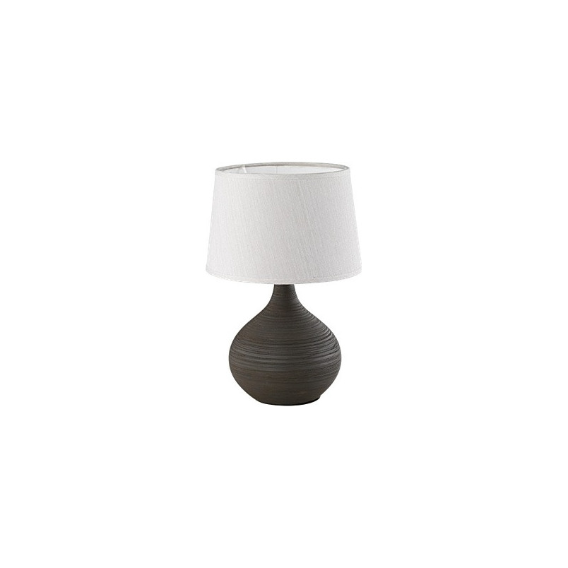 Lampa stołowa ceramiczna z abażurem Martin Beż/Brązowa marki Reality