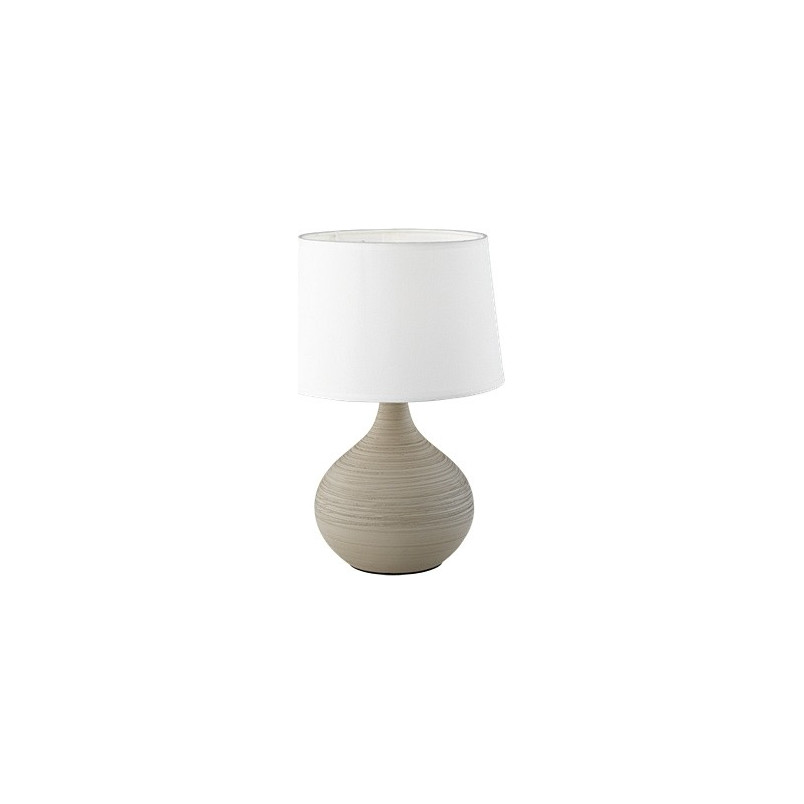 Lampa stołowa ceramiczna z abażurem Martin Biały/Cappucino Reality
