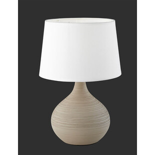 Lampa stołowa ceramiczna z abażurem Martin Biały/Cappucino Reality