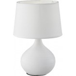 Lampa stołowa ceramiczna z abażurem Martin Biała marki Reality
