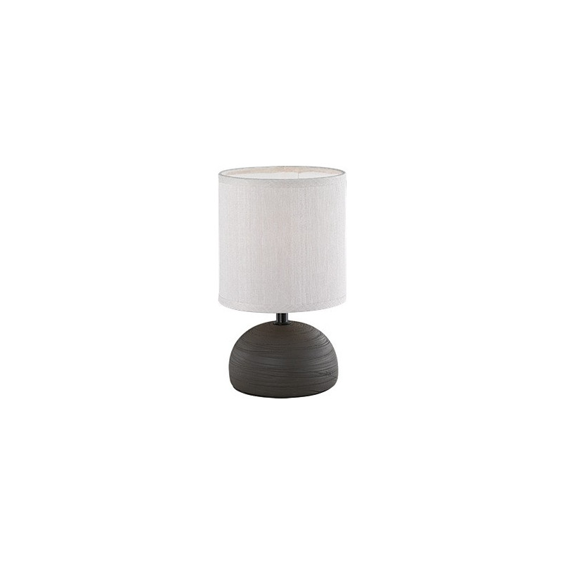Lampa stołowa ceramiczna z abażurem Luci Beż/Brązowa marki Reality