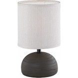 Lampa stołowa ceramiczna z abażurem Luci Beż/Brązowa marki Reality