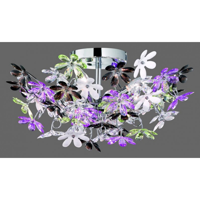 Plafon dekoracyjny młodzieżowy Flower Multikolor/Chrom marki Reality