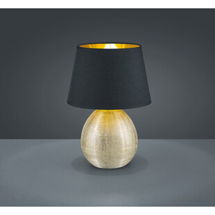 Lampa stołowa glamour z abażurem Luxor Czarny/Złoty marki Reality