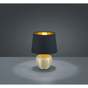 Lampa stołowa glamour z abażurem Luxor Czarny/Złoty marki Reality