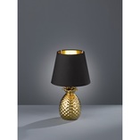 Lampa stołowa glamour z abażurem Pineapple Czarny/Złoty marki Reality
