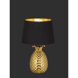 Lampa stołowa glamour z abażurem Pineapple 28 Czarny/Złoty Reality