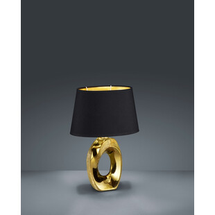 Lampa stołowa glamour z abażurem Taba 23 Czarny/Złoty marki Reality