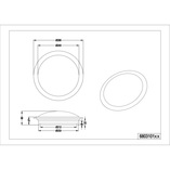 Plafon łazienkowy Umberto LED 29cm srebrny Trio