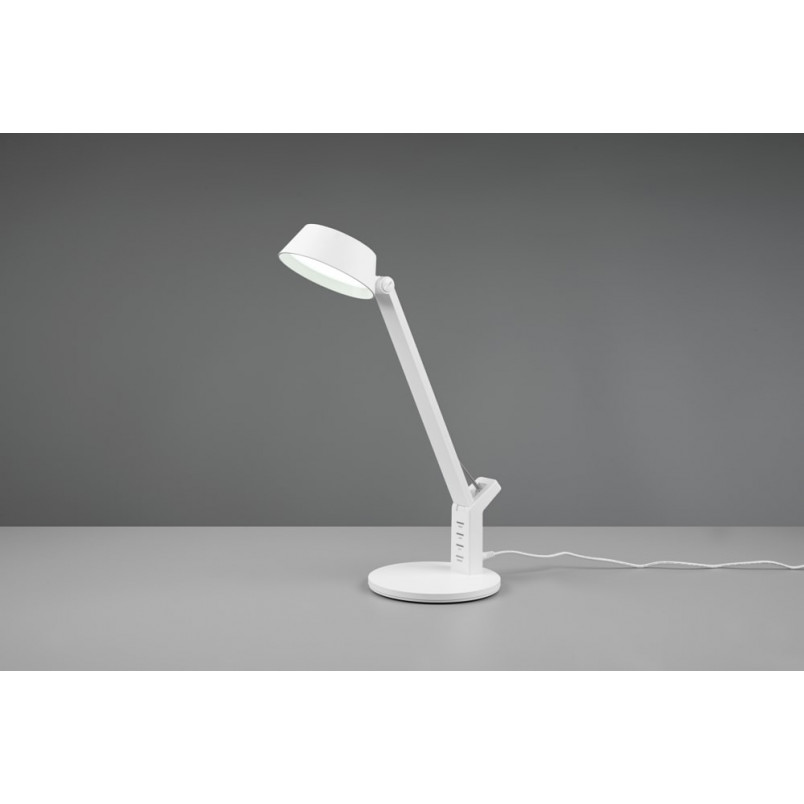 Lampa na biurko nowoczesna Ava LED biała Trio