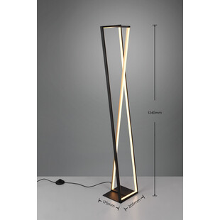 Lampa podłogowa nowoczesne Edge LED czarna Trio
