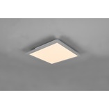 Plafon kwadratowy z pilotem i ściemniaczem Gamma LED 29x29cm tytanowy Reality