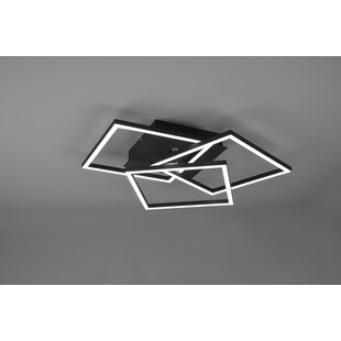 Plafon kwadratowy z pilotem i ściemniaczem Mobile LED 39cm czarny Reality