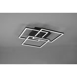 Plafon kwadratowy z pilotem i ściemniaczem Mobile LED 39cm czarny Reality