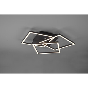 Plafon kwadratowy z pilotem i ściemniaczem Mobile LED 39cm czarny Reality
