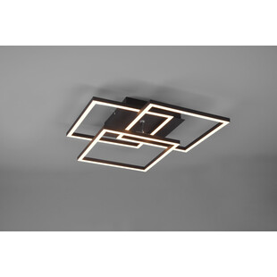 Plafon kwadratowy z pilotem i ściemniaczem Mobile LED 39cm czarny Reality