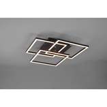 Plafon kwadratowy z pilotem i ściemniaczem Mobile LED 39cm czarny Reality