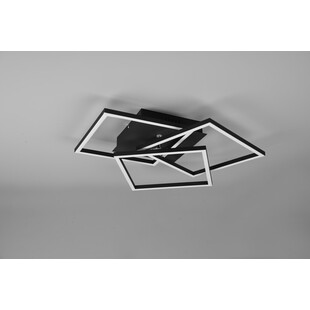 Plafon kwadratowy z pilotem i ściemniaczem Mobile LED 39cm czarny Reality