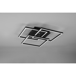Plafon kwadratowy z pilotem i ściemniaczem Mobile LED 39cm czarny Reality