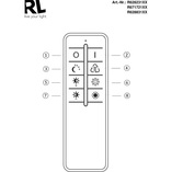 Plafon kwadratowy z pilotem i ściemniaczem Mobile LED 39cm czarny Reality