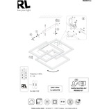 Plafon kwadratowy z pilotem i ściemniaczem Mobile LED 39cm biały Reality