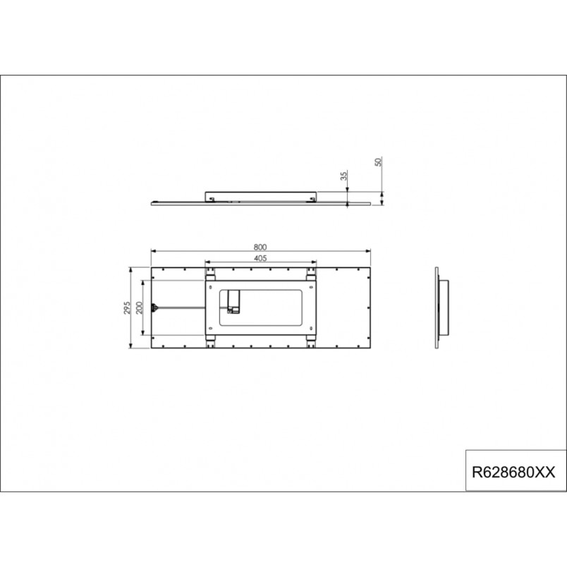 Plafon z pilotem i ściemniaczem Gamma LED 80x29cm czarny Reality