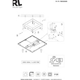 Plafon kwadratowy Alpha LED 29cm tytanowy Reality