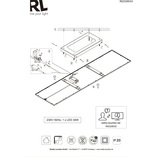 Plafon podłużny Alpha LED 80cm czarny Reality
