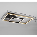 Plafon nowoczesny Padella LED 64cm 3000K czarno-złoty Reality