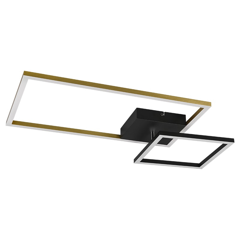 Plafon nowoczesny Padella LED 64cm 3000K czarno-złoty Reality