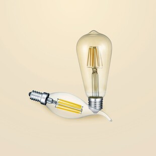 Żarówka dekoracyjna Tłok E27 6W LED Bursztynowa marki marki Trio