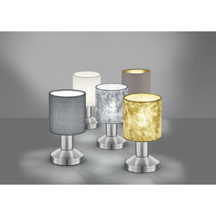 Lampa stołowa z abażurem Garda Biały/Nikiel Mat marki Trio