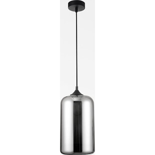 Lampa wisząca szklana nowoczesna Zandor 17 szary/chrom