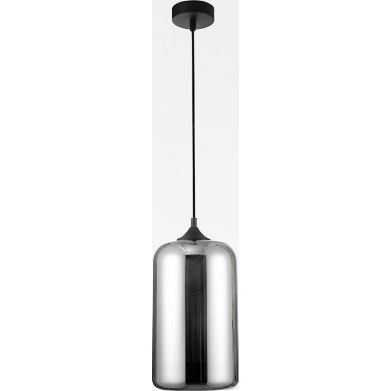 Lampa wisząca szklana nowoczesna Zandor 17 szary/chrom