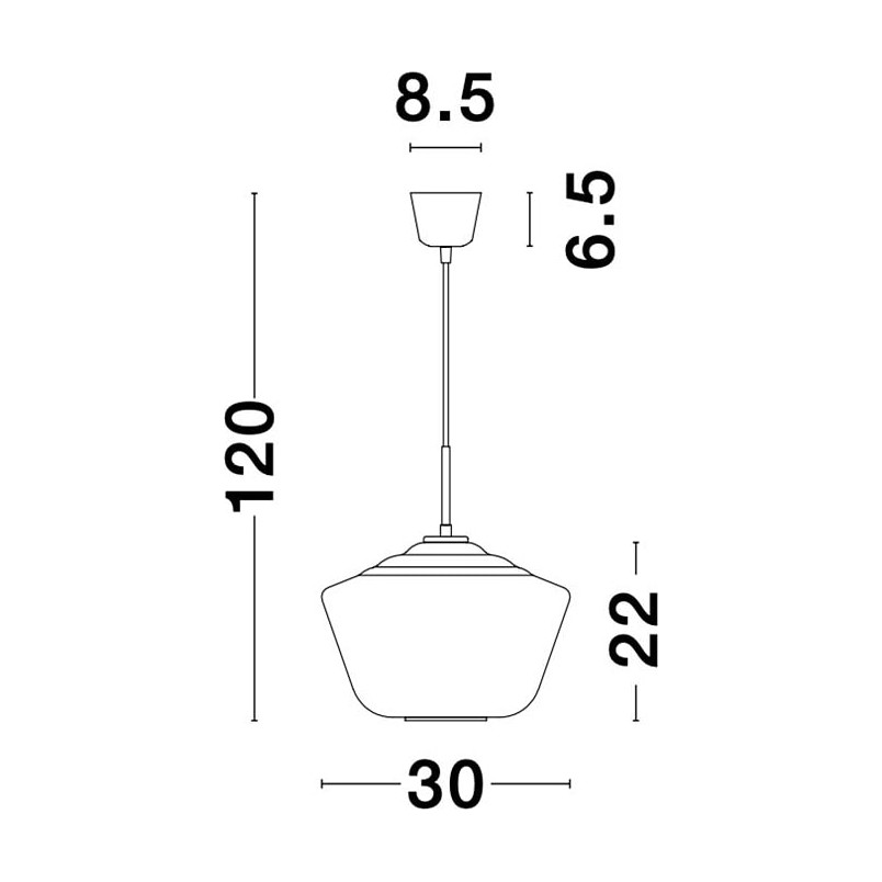 Lampa wisząca szklana nowoczesna Renne 30 szary/chrom