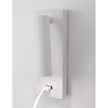 Kinkiet minimalistyczny z włącznikiem i usb Space LED biały