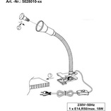 Lampa biurkowa z klipsem Flexo Biała marki Trio