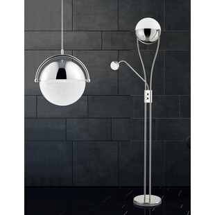 Lampa podłogowa nowoczesna z lampką Chris Chrom marki Trio