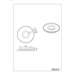 Plafon łazienkowy nowoczesny Ascari LED 40cm czarny Trio